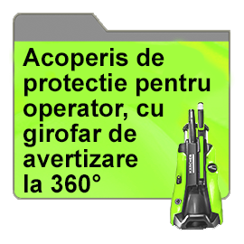Acoperis de protectie pentru operator, cu girofar de avertizare la 360°
