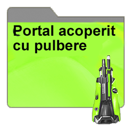 Portal acoperit cu pulbere